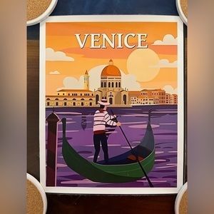 Venice Italy‎ vintage style canvas art. 8x10” New